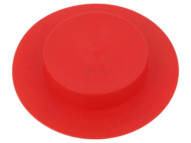 Afdekdopje; Lichaam: rood; Buitendiam: 97,9mm; H: 24mm; Mat: LDPE Afdekdopje; Lichaam: rood; Buitendiam: 97,9mm; H: 24mm; Mat: LDPE